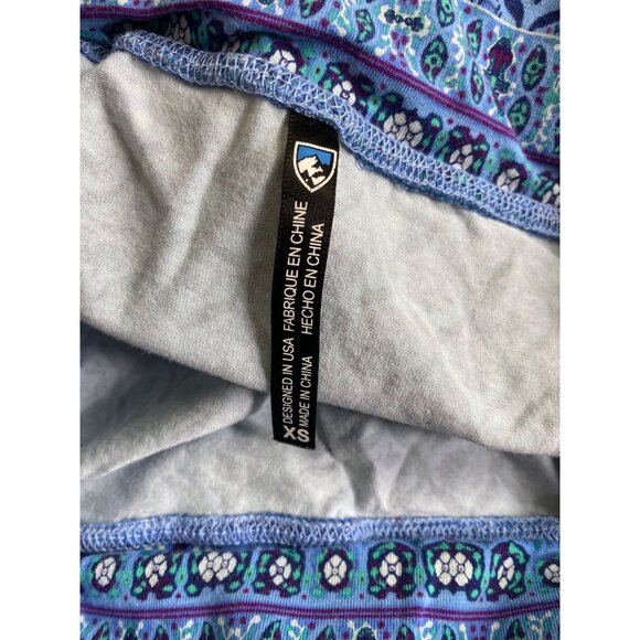 Kuhl Maxi Skirt size XS Blue Geometric Boho Festival Pull on Jersey Hippie - Picture 4 of 14